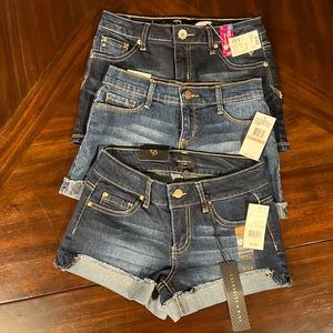 Bundle Deal! 3 Brand new jean shorts for Tweens Various brands & sizes 12, 14, 0